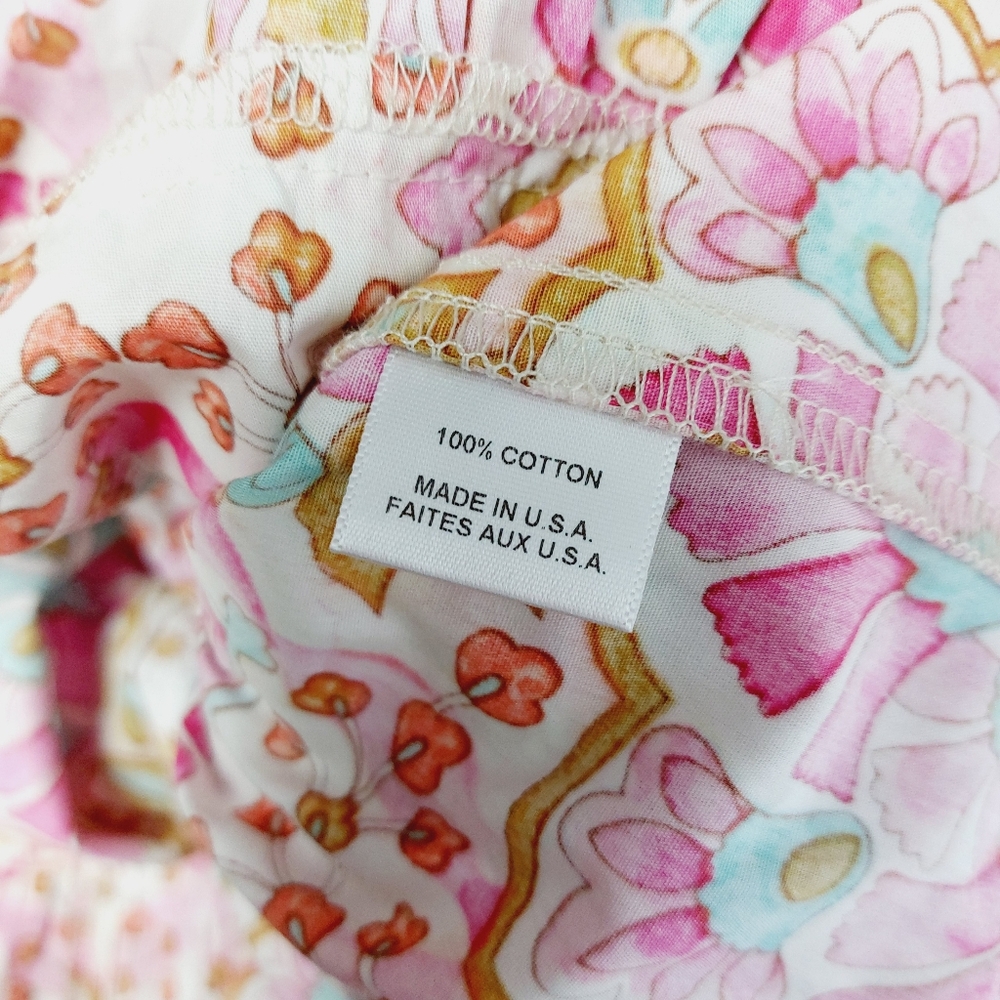 NEW MISA Kayla Pink Summer Floral Puff Sleeve Mini Dress P3893 - Picture 9 of 11